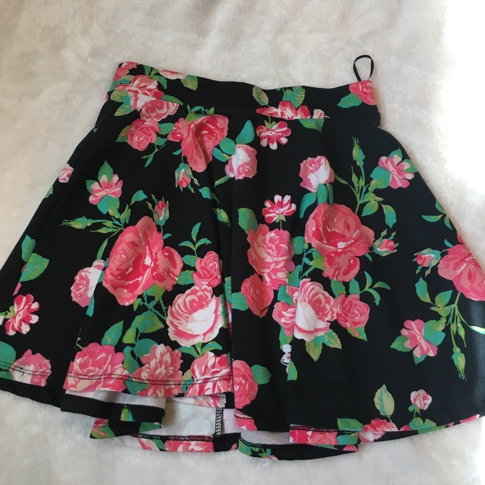 floral skater skirt